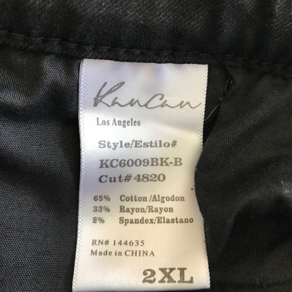 Kancan Estilo Curvy Mid-Rise Stretch Denim Jeans Plus Size 2XL Black - Picture 8 of 8
